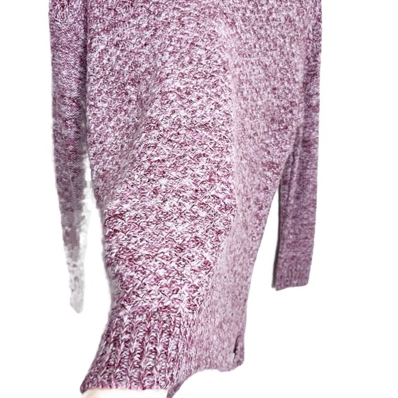 NWT Ellen Tracy Womens Marled Knit Sweater Long Sleeve Casual Pullover Purple M - Picture 7 of 16